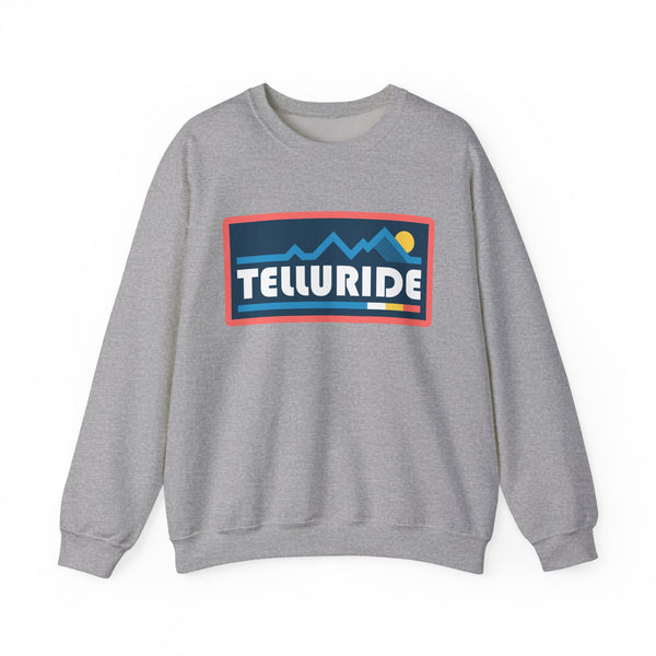 Telluride, Colorado Sweatshirt - Mountain Graphic Crewneck