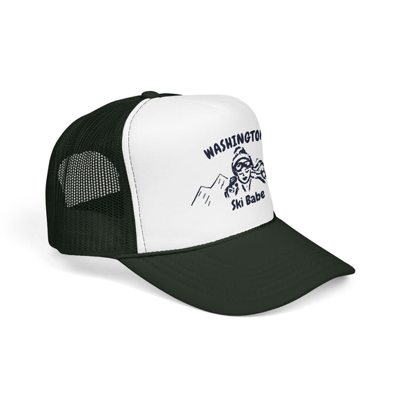 Washington Ski Babe Trucker Hat — Foam Mesh Cap
