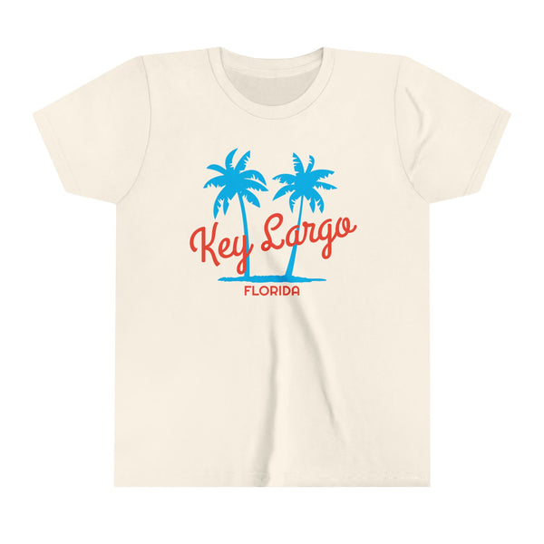 Key Largo, Florida Youth Shirt - Retro Palm Tree Key Largo Kid's T-Shirt