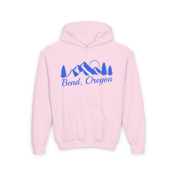 Retro Bend, Oregon Youth Hoodie - Mountain Bend, Oregon Kids Sweatshirt, Cute Bend, Oregon Children's Pullover