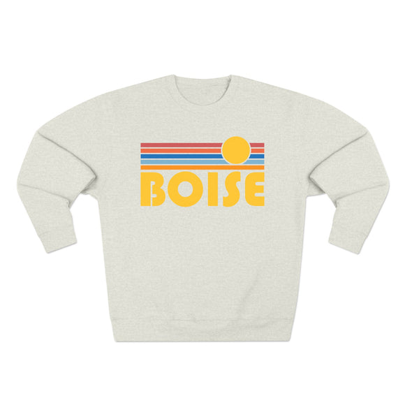 Premium Boise, Idaho Retro Sun Graphic Sweatshirt