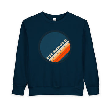 Buy navy Anna Maria Island, Florida Toddler Sweatshirt - Retro Anna Maria Island Toddler Crewneck Sweatshirt