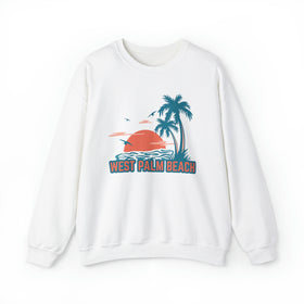 West Palm Beach, Florida Sweatshirt - Unisex Palm Tree West Palm Beach Sweatshirt