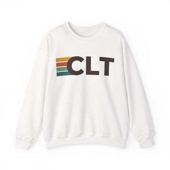 Charlotte, North Carolina CLT Retro Stripe Sweatshirt