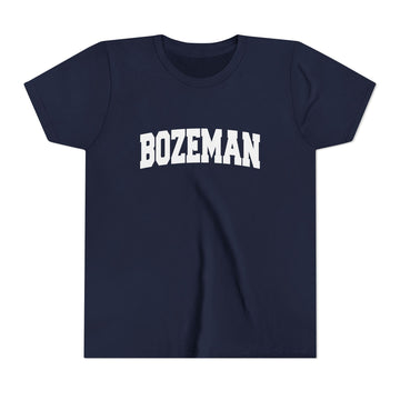 Buy navy Bozeman, Montana Youth Graphic Tee - Kids Bozeman T Shirt