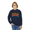 Alta, Utah Youth Sweatshirt - Unisex Kid's Alta Crewneck Sweatshirt