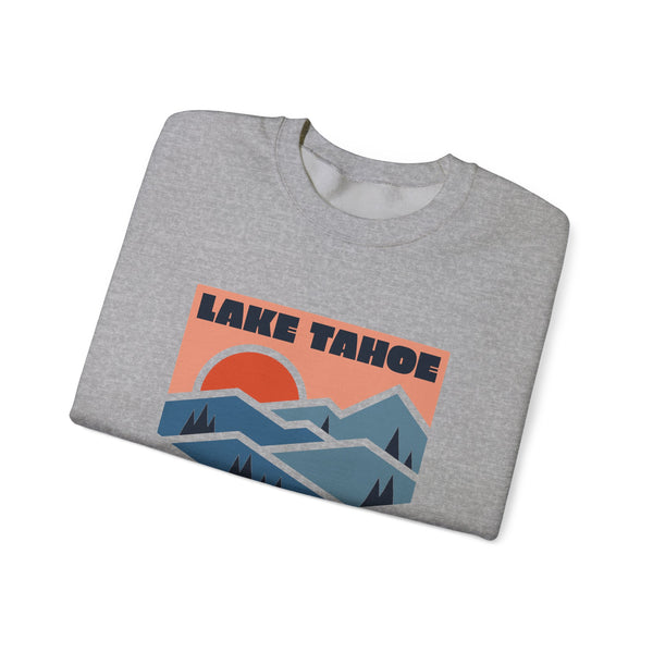 Lake Tahoe, California Sweatshirt Retro Mountains, Lake Tahoe Unisex Graphic Crewneck