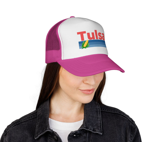 Tulsa, Oklahoma Retro Corn and Farm Trucker Hat