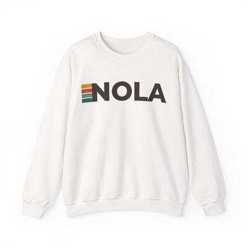 New Orleans, Louisiana NOLA Retro Stripe Sweatshirt