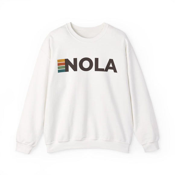 New Orleans, Louisiana NOLA Retro Stripe Sweatshirt