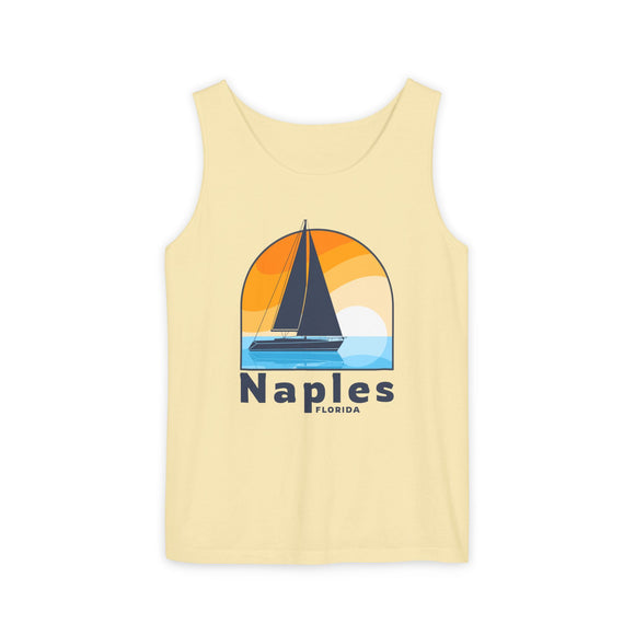 Naples, Florida Sailboat Tank Top | Comfort Colors 100% Cotton