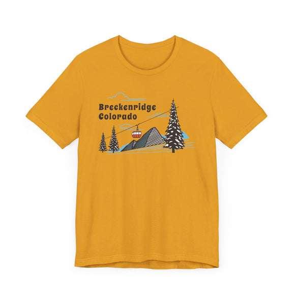 Breckenridge, Colorado T-Shirt - Retro Ski Mountain Gondola Unisex Breckenridge Shirt