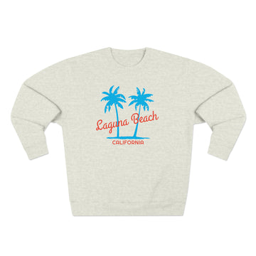 Buy oatmeal-heather Premium Laguna Beach, California Sweatshirt - Retro Unisex Sweatshirt