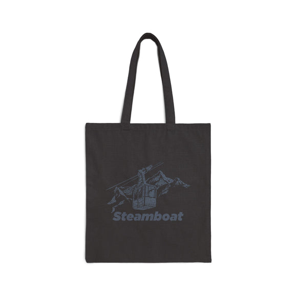 Steamboat, Colorado Cotton Canvas Tote Bag - 15" x 16"