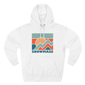 Snowmass, Colorado Hoodie - Retro Mountain Unisex Sweatshirt - 0