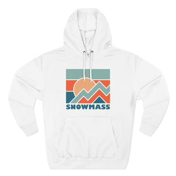 Snowmass, Colorado Hoodie - Retro Mountain Unisex Sweatshirt - 0