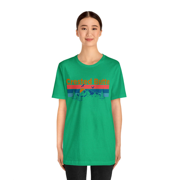 Crested Butte, Colorado Shirt - Mountain Sunset Unisex Crested Butte T-Shirt
