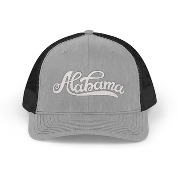Buy heather-grey-black Alabama Snapback Trucker Cap - Embroidered Alabama Hat