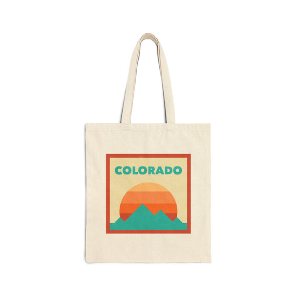 Colorado Tote Bag, Cotton Canvas Tote Bag, Reusable Shopping Bag, Eco-Friendly Tote, Colorado Gift