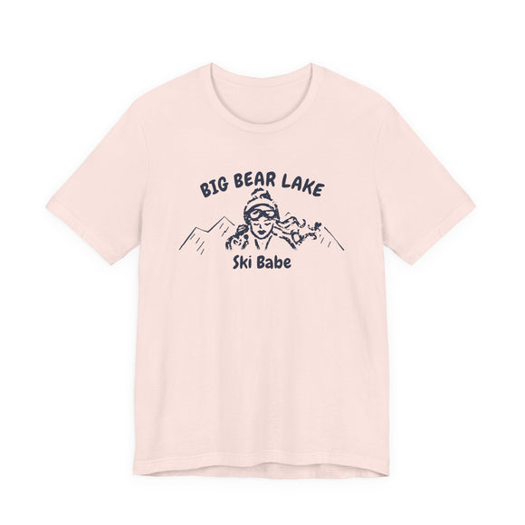 Big Bear Lake, California Ski Babe T‑Shirt - Retro Skiing Graphic Tee