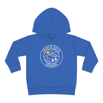 Buy vintage-royal Crested Butte, Colorado Toddler Hoodie - Unisex Crested Butte Toddler Sweatshirt