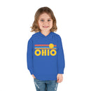 Ohio Toddler Hoodie - Retro Sunrise Unisex Ohio Toddler Sweatshirt-17