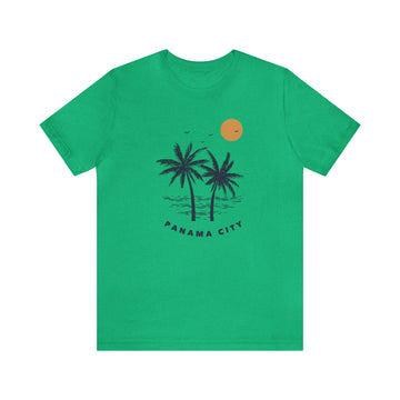 Buy heather-kelly Panama City, Florida T-Shirt - Retro Unisex Panama City Shirt - Palm Trio
