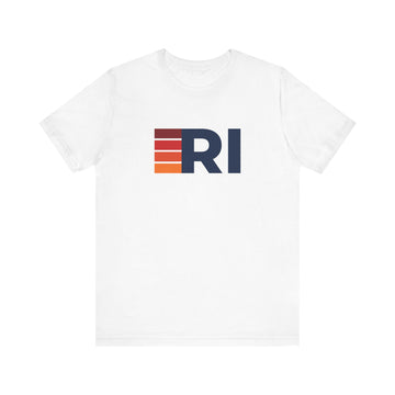 Buy white Rhode Island Retro Stripes T-Shirt | Rhode Island State Tee