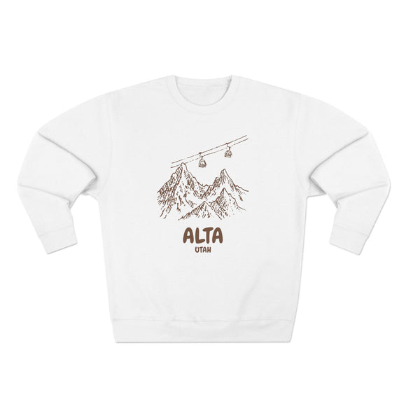 Premium Alta, Utah Gondola Ski Mountain Sweatshirt