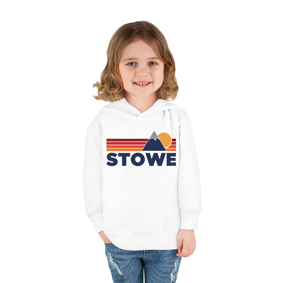 Stowe, Vermont Toddler Hoodie - Unisex Mountain Stowe Pullover Sweatshirt, Kids Hooded Jumper, Vermont Souvenir