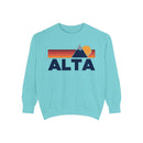 Alta, Utah Mountain Stripes Sweatshirt | Comfort Colors - 100% Cotton-7
