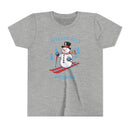 Jackson Hole, Wyoming Youth Skiing Snowman Tee - Kids Jackson Hole T Shirt-2