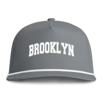 Buy granite Brooklyn, New York Embroidered Rope Hat - Vintage Sunwashed Rope Cap, Comfort Colors