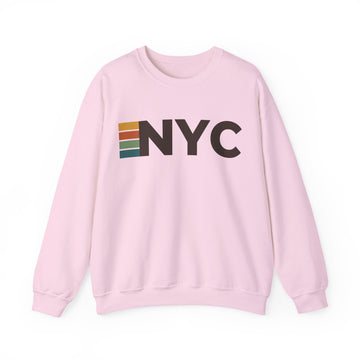 Buy light-pink New York City, New York NYC Retro Stripe Sweatshirt