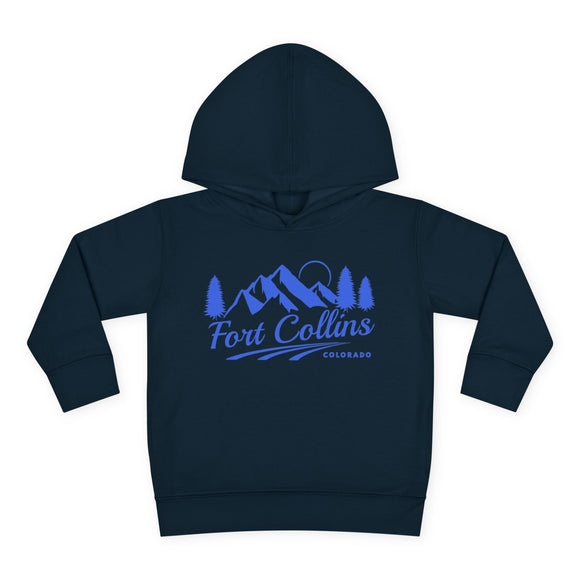 Fort Collins, Colorado Toddler Hoodie - Unisex Mountain Fort Collins Pullover Sweatshirt, Kids Hooded Jumper, Colorado Souvenir