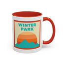 Winter Park, Colorado Retro Ombre Sun Mountain Coffee Mug 11 oz, Winter Park, Colorado Nature Lover Gift, Mountain Enthusiast Mug-1