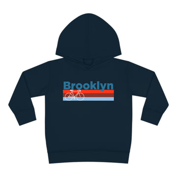 Brooklyn, New York Toddler Hoodie - Retro Bike - 0