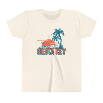 Siesta Key, Florida Youth Shirt - Retro Palm Tree Siesta Key Kid's T-Shirt