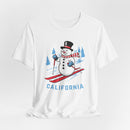 California T Shirt - Ski Snowman Graphic California Tee-7