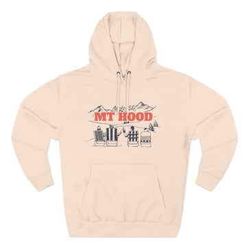Buy pale-pink Premium Mt Hood, Oregon Après-ski Hoodie - Unisex Sweatshirt