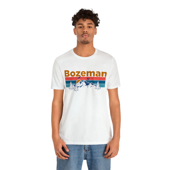 Bozeman, Montana Shirt - Mountain Sunset Unisex Bozeman T-Shirt