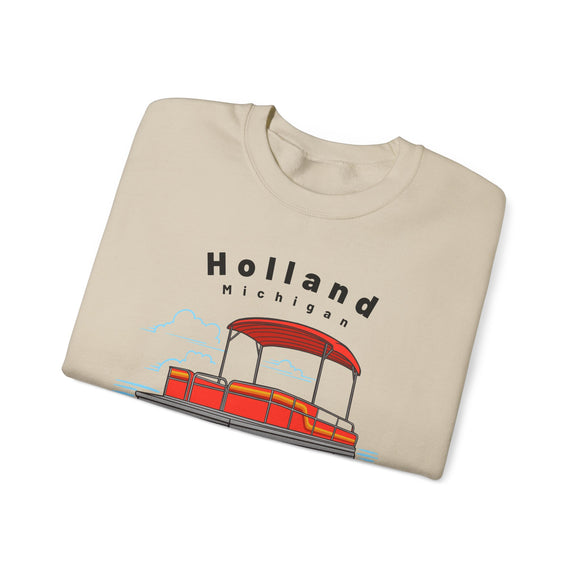 Holland, Michigan Sweatshirt - Pontoon Boat Sweatshirt