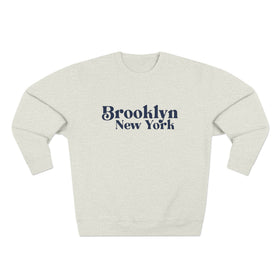 Buy oatmeal-heather Premium Brooklyn, New York Sweatshirt