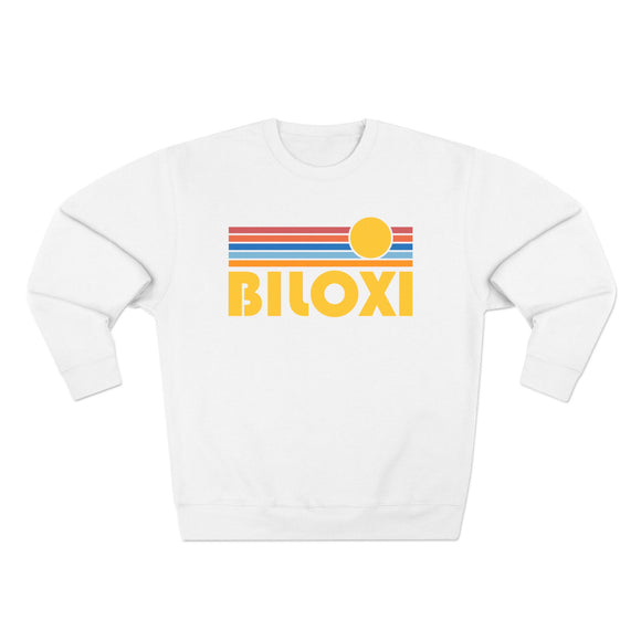 Premium Biloxi, Mississippi Retro Sun Graphic Sweatshirt