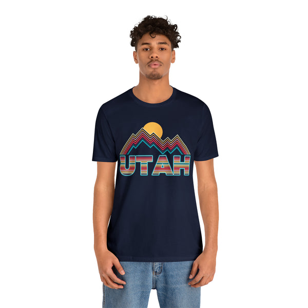 Utah T Shirt Retro Mountain - Unisex Utah Shirt