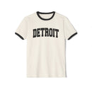 Detroit, Michigan Cotton Ringer Graphic Tee - Unisex Detroit T Shirt, Vintage Style Tee, Men's/Women's Tee-2
