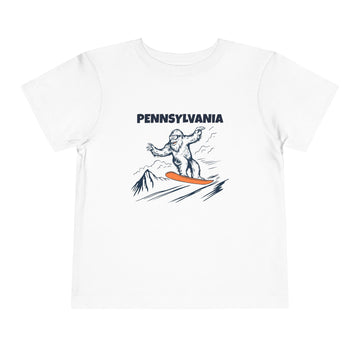 Pennsylvania Yeti Snowboard Toddler Tee - 0