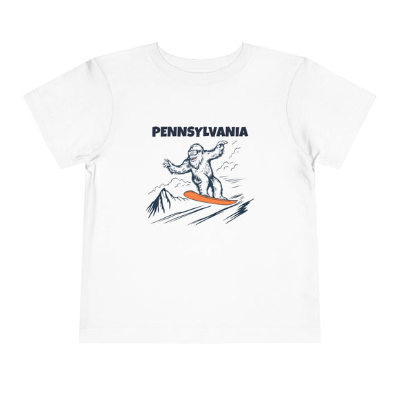 Pennsylvania Yeti Snowboard Toddler Tee