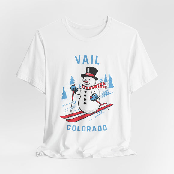 Vail, Colorado T Shirt - Ski Snowman Graphic Tee