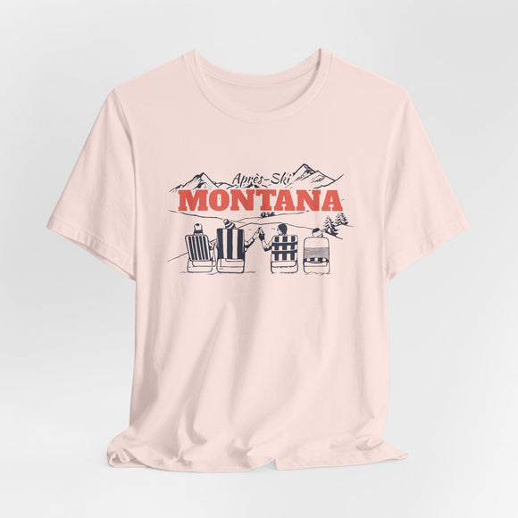 Montana Après-ski T-Shirt - Vintage Mountain Graphic Tee